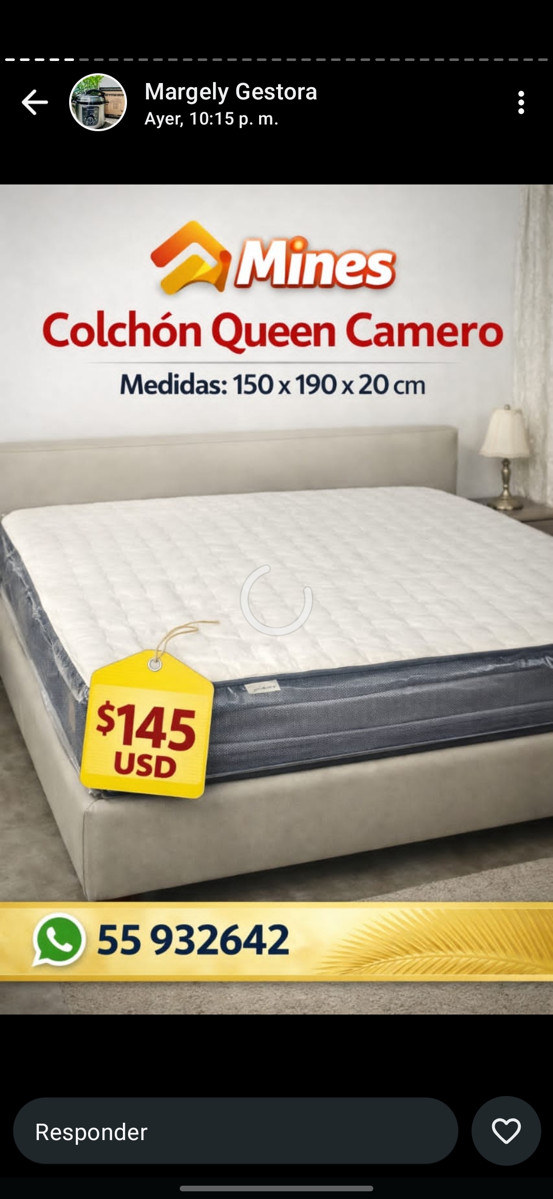 Colchón camero queen